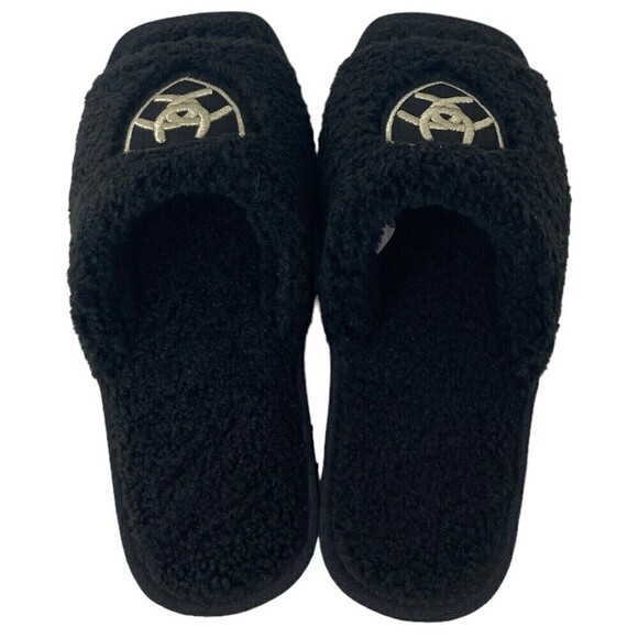 NEW Ariat Cozy Slippers Black Women Size 9 Sandals Slides Style Polyester NIB - Picture 4 of 12
